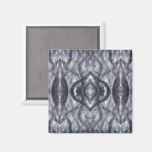 Íman Arte em Aquarela Abstrata Azul Escuro Respirar