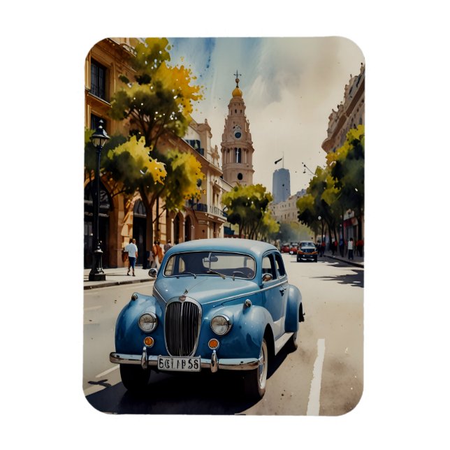 Íman arte em aquarela de Buenos Aires (Vertical)