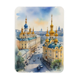 Íman arte em aquarela de Kiev