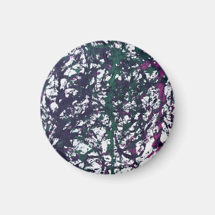 Íman Arte em mármore Roxo, Verde, Rosa