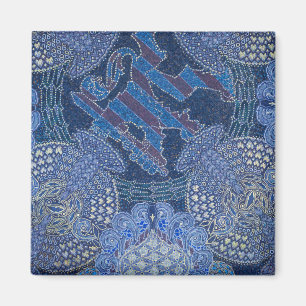 Íman Arte em Mosaico Ornamentado Azul, Alemanha
