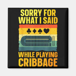Íman Arte engraçada de cribbage para homens e mulheres
