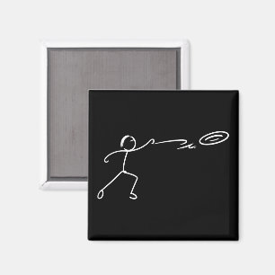 Íman Arte engraçada de golfe de disco Stickman Amante d