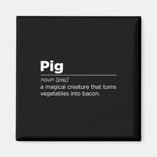 Íman Arte Engraçada De Porco Bacon Para Homens Churrasc