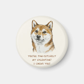 Íman Arte engraçada de Shiba Inu "Eu Mastigo Você" para
