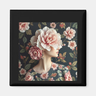 Íman Arte feminina Floral - Vida viva no florescimento 