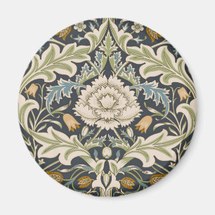 Íman Arte Floral Azul Marinho William Morris Severn