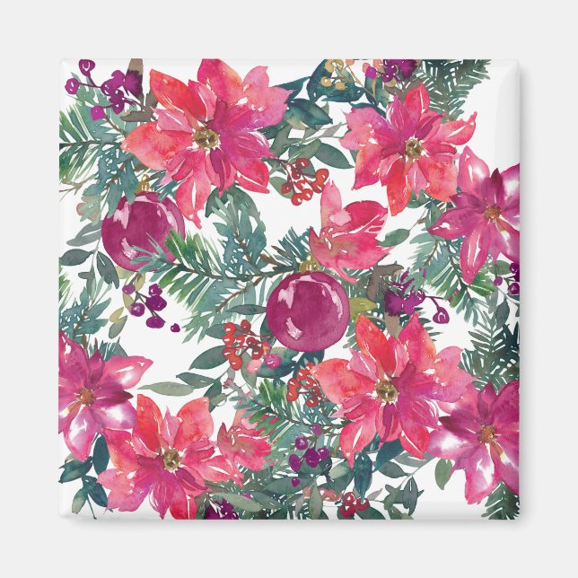 Íman Arte Floral de Natal (Frente)