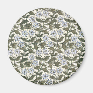 Íman Arte Floral de Verão Periwinkle Nouveau Botânico