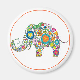 Íman Arte floral do elefante
