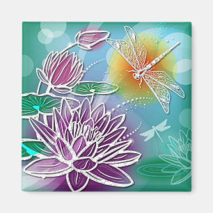 Íman Arte Floral Moderna Bonito de Verão