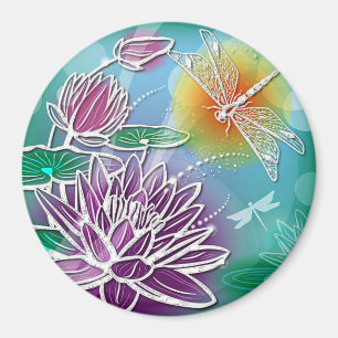 Íman Arte Floral Moderna Bonito de Verão