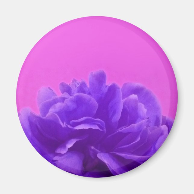 Íman Arte Floral Roxa e de Framboesa (Frente)