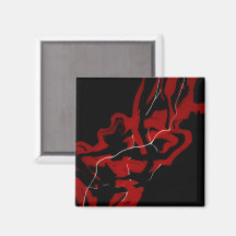 Arte Fluida Abstrata Vermelha de Sonhos e Pesadelo