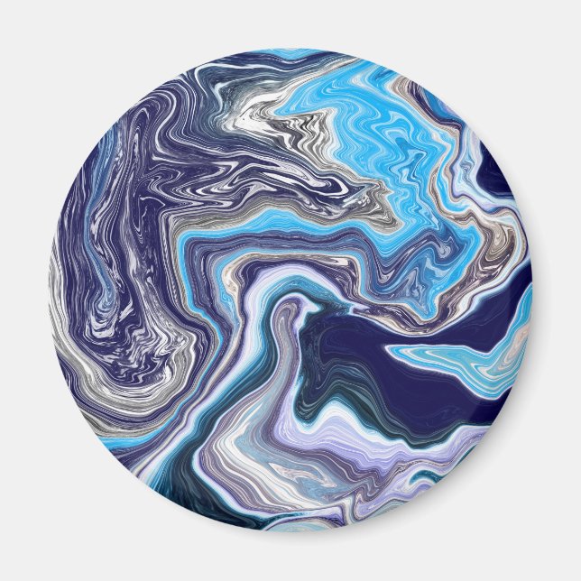 Íman Arte Fluida Marble Azul (Frente)