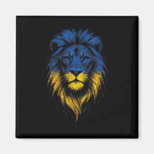 Íman Arte Força do Leão Bandeira Ucraniana Ucrânia