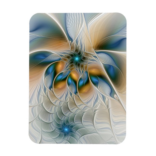 Íman Arte fractal de fantasia abstrata e elevada com az (Vertical)
