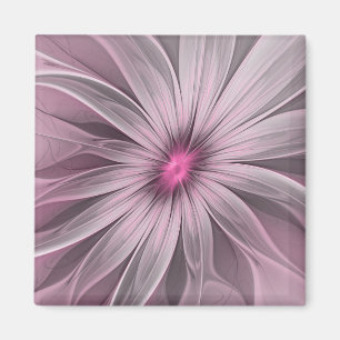 Íman Arte Fractal Floral de Ameixa Abstrata Flor Fantas