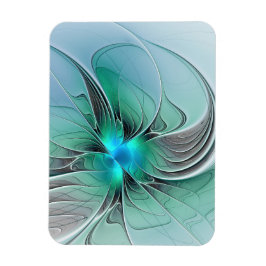 Íman Arte fractal moderna com azul abstrato