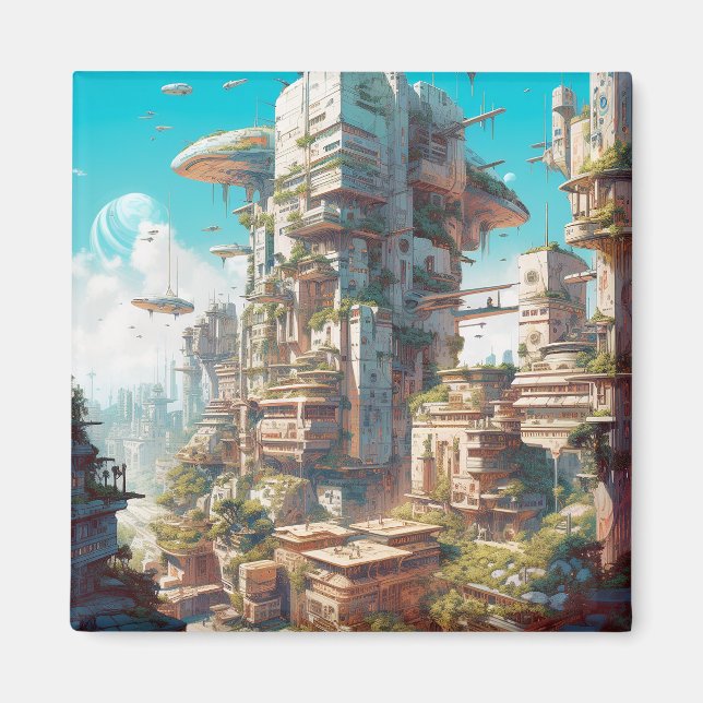 Íman Arte Futurística de Ficção Cientifica (Frente)