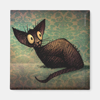 Íman Arte Gato Negra Bonita e Engraçada
