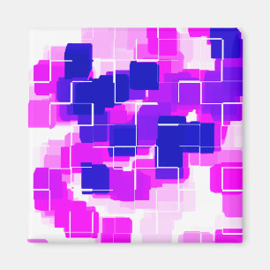 Íman Arte Geométrica "Framboesa Azul"