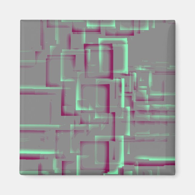 Íman Arte Geométrica "Raspberry Mint" (Frente)