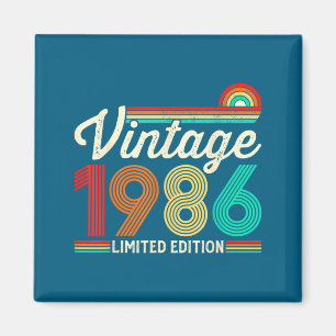 Íman Arte Gráfica Vintage de 40 Anos 1986