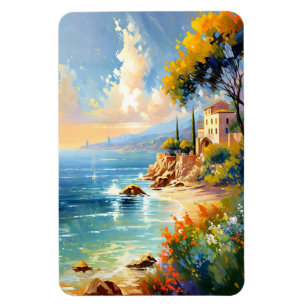 Íman Arte Impressionista da Costa Mediterrânica Sunita