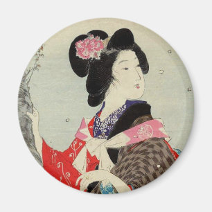 Íman Arte japonesa da senhora Suzuki Kason Sakura Japã