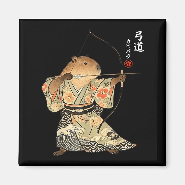 Íman Arte Japonesa de Arco e Flecha Samurai Kyudo Capiv (Frente)
