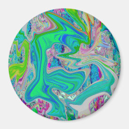 Íman Arte líquida retrógrada com Abstrato colorida