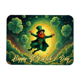 Íman Arte Mágico do Dia de São Patrício com Leprechaun