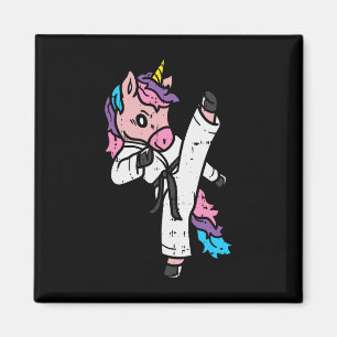 Íman Arte Marcial de Unicórnio Kick Cute Karatê Taekwon