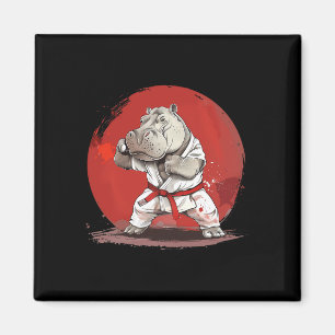 Íman Arte Marcial Taekwondo Kickboxing Hipopótamo Judo
