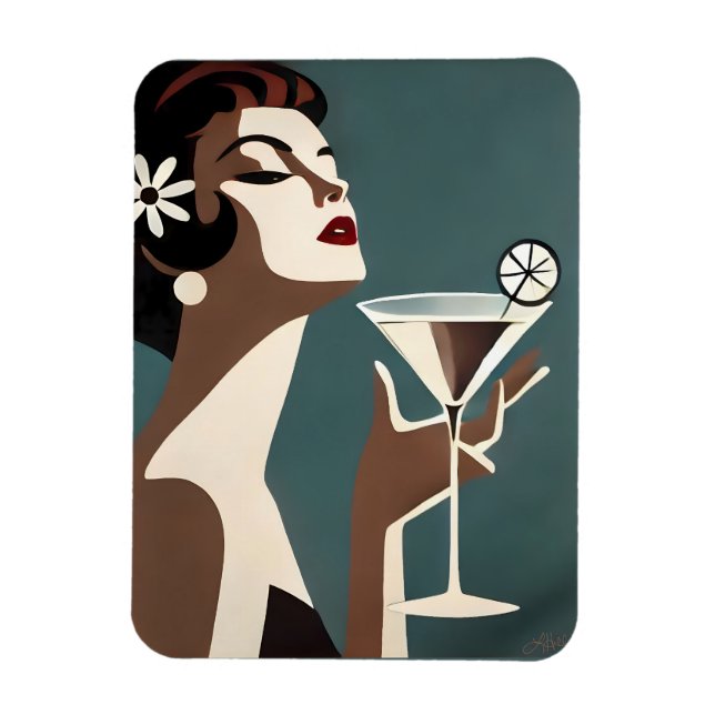 Íman Arte Moderna de Meados do Século A Martini DIva (Vertical)