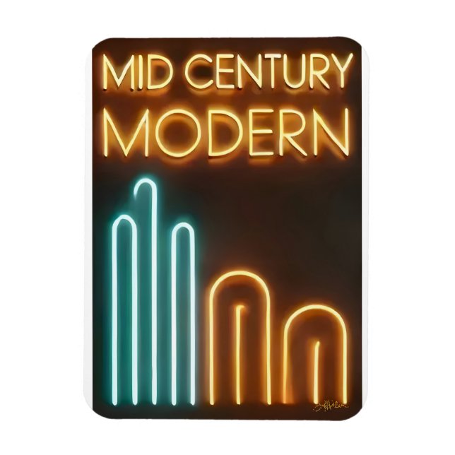 Íman Arte Moderna de Meados do Século Sinal de Neon Des (Vertical)