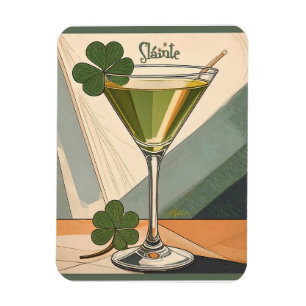 Íman Arte Moderna de Meados do Século Trevo Martini Slá