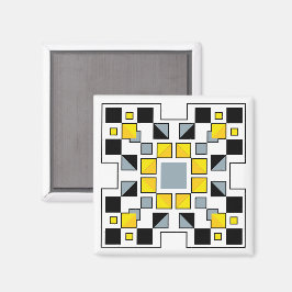 Íman Arte Moderna de Padrão de Colcha Geométrica 