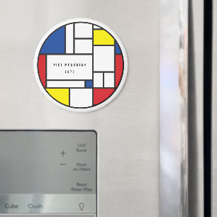 Íman Arte Moderna De Stijl Geométrica Minimalista Mondr