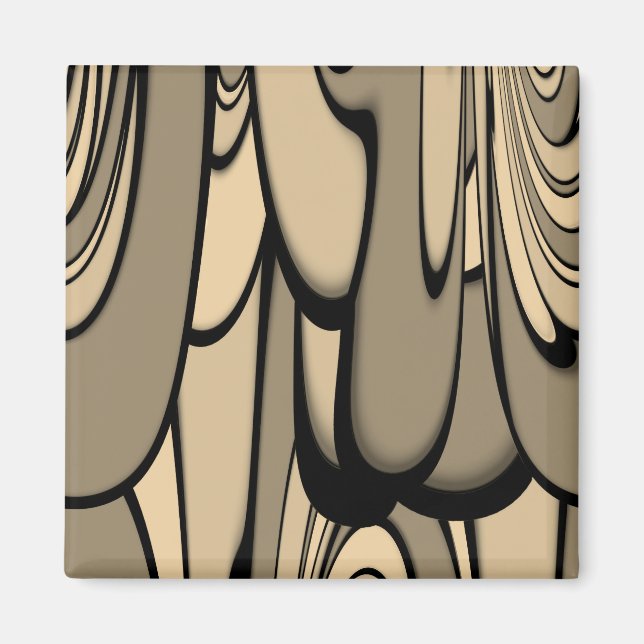 Íman Arte Moderna Derreter Matizes Castanhos (Frente)