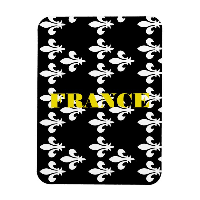 Íman Arte Monocromática de Impressão Heráldica da Franç (Vertical)