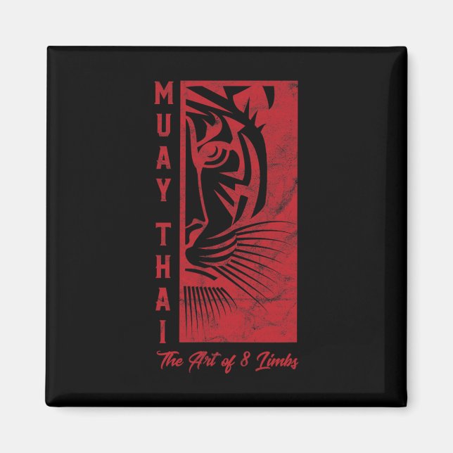 Íman Arte Muay Thai Tiger Das 8 Membros Presente Kickbo (Frente)