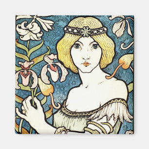 Íman Arte Nouveau do vintage do centavo do DES do salã