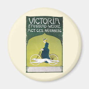 Íman Arte Nova antiga, Victoria Fahrrad Werke, Rehm