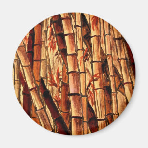 Íman arte oriental asiática da pintura de bambu