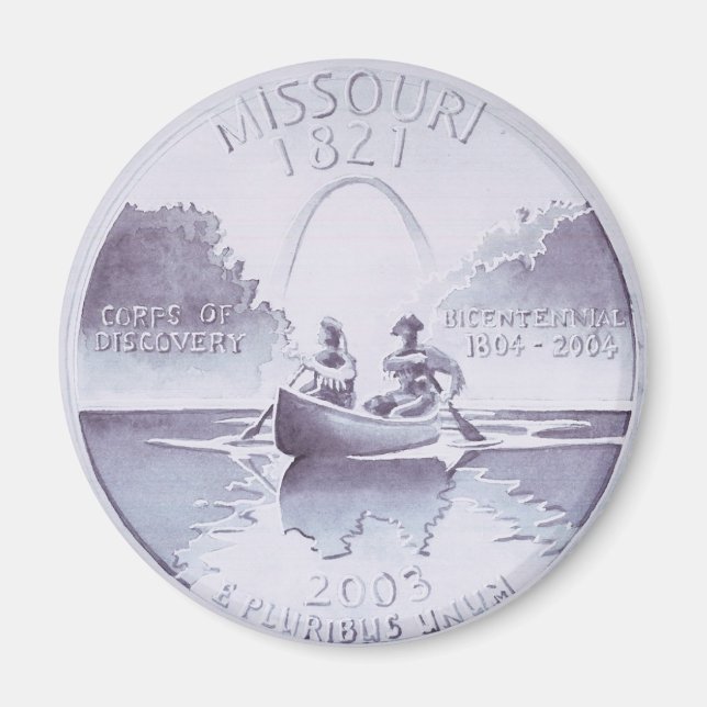 Íman Arte Original do Missouri Quarter (Frente)