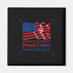 Íman Arte patriótica das cores orgulhosas masculinas qu