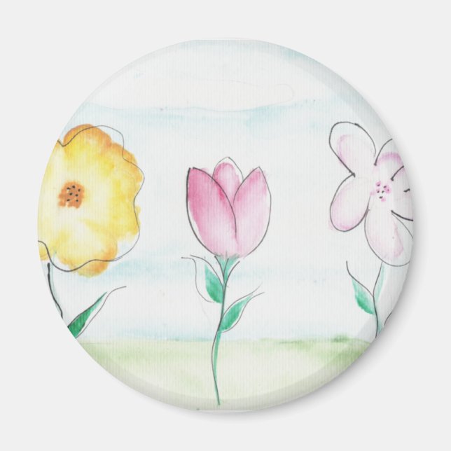Íman Arte Pintada das Flores (Frente)
