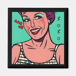 Íman Arte Pop Bem Retro XOXO